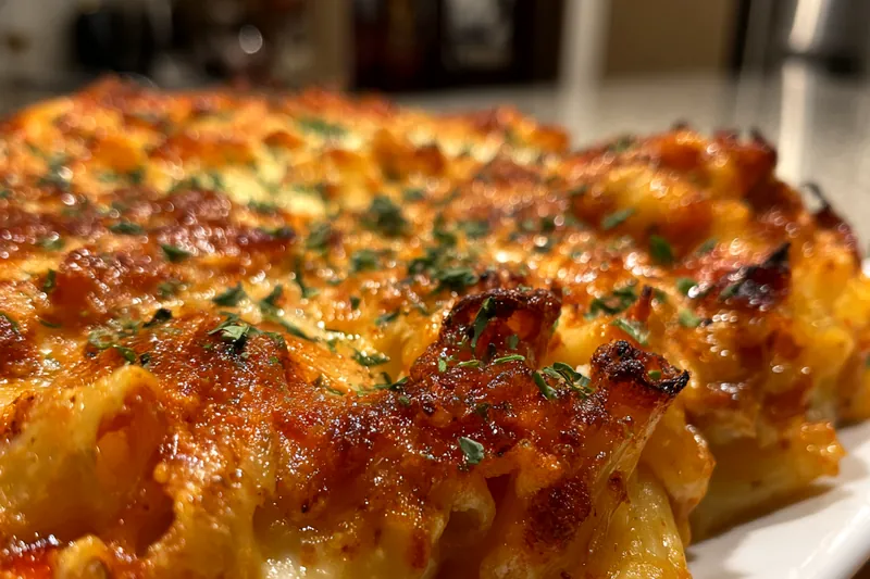 Fresh ingredients for Cheesy Baked Ziti Pasta