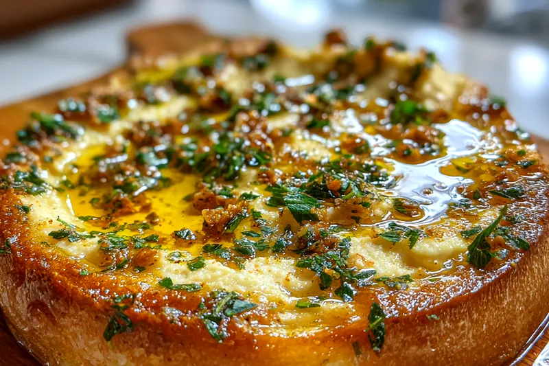 Fresh ingredients for Hummus with Warm Bread