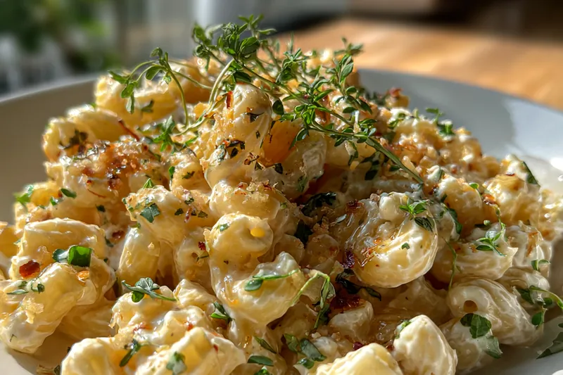 Fresh ingredients for Macaroni Salad