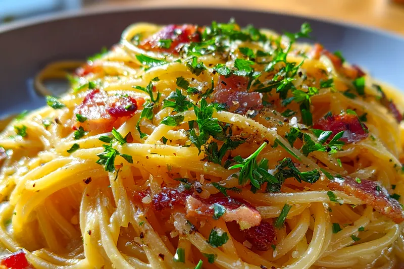Cooking Spaghetti Carbonara